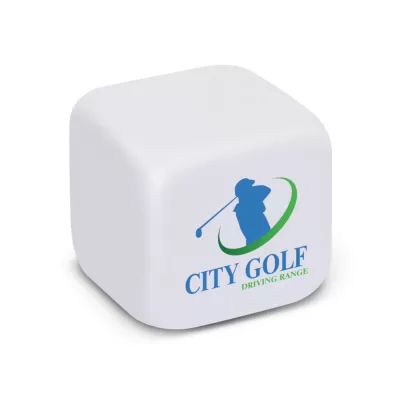 branded Stress Cube, from our range of promotional Stress Shapes