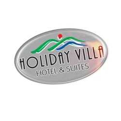 branded Resin Coated Labels 74 x 43mm Oval, from our range of promotional Novelties
