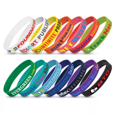 branded Silicone Wrist Band - Indent, from our range of promotional Wristbands