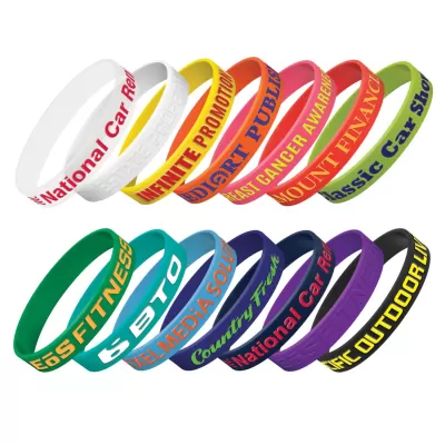 branded Silicone Wrist Band - Embossed, from our range of promotional Wristbands