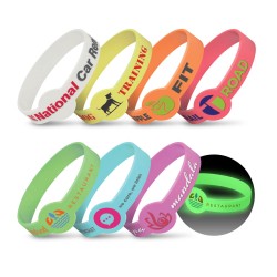 branded Xtra Silicone Wrist Band - Glow in the Dark, from our range of promotional Wristbands