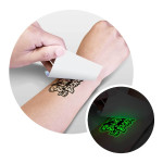 Printed Tattoos  - Temporary Tattoo Glow in the Dark - 51mm x 76mm