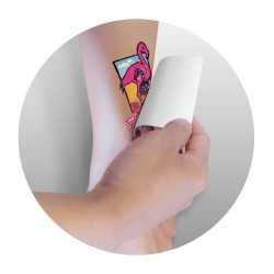 Printed Tattoos - Temporary Tattoo Glitter - 51mm x 76mm