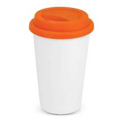 Reusable Coffee Cups - Plastic & Ceramic - Aztec Double Wall Coffee Cup - Full Colour