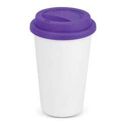 Reusable Coffee Cups - Plastic & Ceramic - Aztec Double Wall Coffee Cup - Full Colour