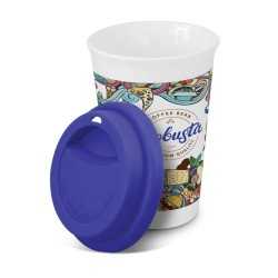 Reusable Coffee Cups - Plastic & Ceramic - Aztec Double Wall Coffee Cup - Full Colour