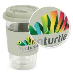 branded Aztec Double Wall Glass Cup, from our range of promotional Reusable Coffee Cups - Plastic & Ceramic