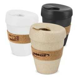branded Express Cup Deluxe - Cork Band, from our range of promotional Reusable Coffee Cups - Plastic & Ceramic