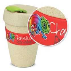 branded Express Cup - Double Wall Natura, from our range of promotional Reusable Coffee Cups - Plastic & Ceramic