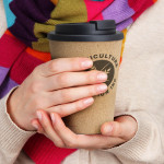 branded Oakridge Double Wall Cup, from our range of promotional Reusable Coffee Cups - Plastic &amp; Ceramic