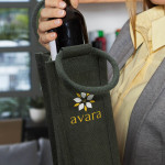 Wine Holders &amp; Carriers - Napoli Jute Wine Carrier
