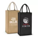branded Donato Jute Double Wine Carrier, from our range of promotional Wine Holders &amp; Carriers