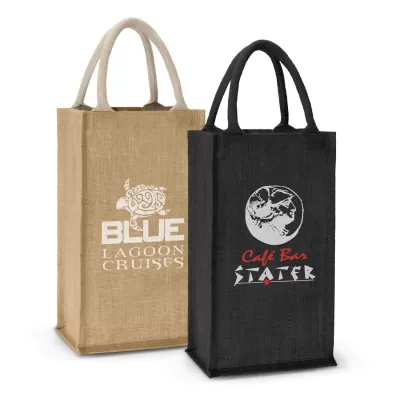 branded Donato Jute Double Wine Carrier, from our range of promotional Wine Holders & Carriers