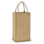 Wine Holders &amp; Carriers - Donato Jute Double Wine Carrier