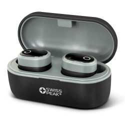 branded Swiss Peak TWS Earbuds, from our range of promotional Earbuds & Headphones