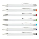 branded Lancer Stylus Pen - White Barrel, from our range of promotional Stylus Pens