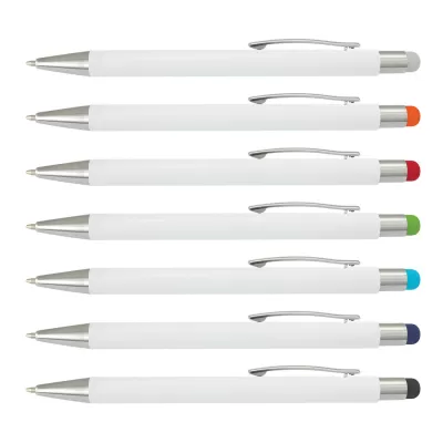 branded Lancer Stylus Pen - White Barrel, from our range of promotional Stylus Pens