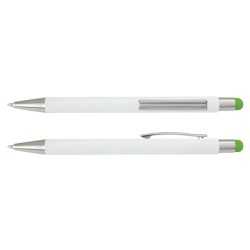 branded Lancer Stylus Pen - White Barrel, from our range of promotional Stylus Pens
