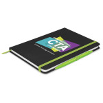 Promotional Journals &amp; Noteboooks  - Omega Black Notebook with Pen