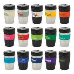 branded Java Vacuum Cup - 340ml , from our range of promotional Reusable Coffee Cups - Metal