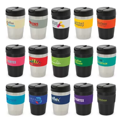 branded Java Vacuum Cup - 340ml , from our range of promotional Reusable Coffee Cups - Metal