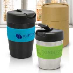 branded Java Vacuum Cup - 340ml , from our range of promotional Reusable Coffee Cups - Metal
