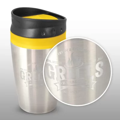 branded Octane Coffee Cup, from our range of promotional Reusable Coffee Cups - Metal