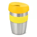 branded Express Cup Elite - Silicone Band, from our range of promotional Reusable Coffee Cups - Metal
