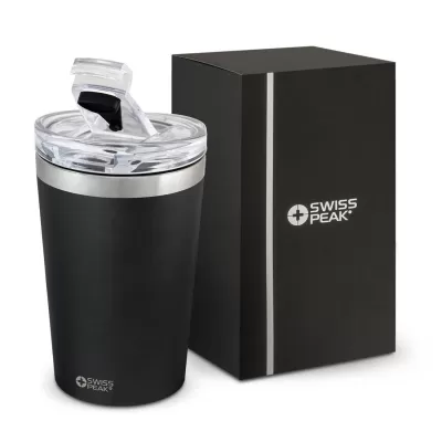 branded Swiss Peak Vacuum Cup, from our range of promotional Reusable Coffee Cups - Metal