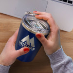 branded Evora Vacuum Cup, from our range of promotional Reusable Coffee Cups - Metal