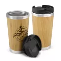 branded Bamboo Double Wall Cup, from our range of promotional Reusable Coffee Cups - Metal