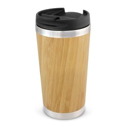 branded Bamboo Double Wall Cup, from our range of promotional Reusable Coffee Cups - Metal