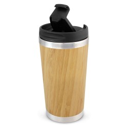 branded Bamboo Double Wall Cup, from our range of promotional Reusable Coffee Cups - Metal