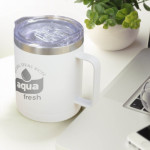 branded Zeus Vacuum Cup, from our range of promotional Reusable Coffee Cups - Metal