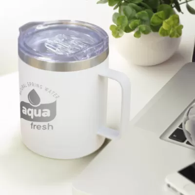 branded Zeus Vacuum Cup, from our range of promotional Reusable Coffee Cups - Metal