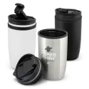 branded Vento Double Wall Cup, from our range of promotional Reusable Coffee Cups - Metal