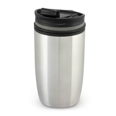 branded Vento Double Wall Cup, from our range of promotional Reusable Coffee Cups - Metal