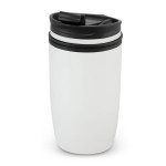 branded Vento Double Wall Cup, from our range of promotional Reusable Coffee Cups - Metal