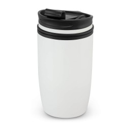 branded Vento Double Wall Cup, from our range of promotional Reusable Coffee Cups - Metal