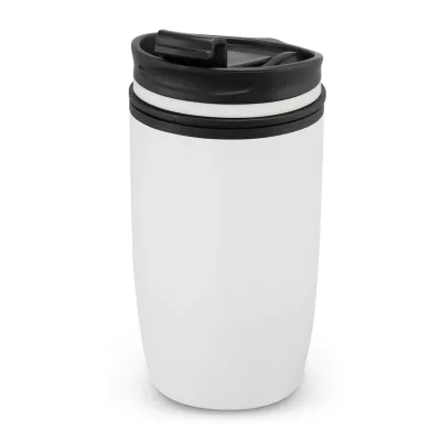 branded Vento Double Wall Cup, from our range of promotional Reusable Coffee Cups - Metal