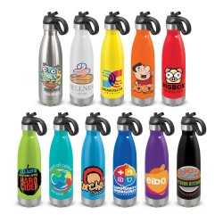 branded Mirage Steel Bottle - Flip Lid, from our range of promotional Drink Bottles - Metal
