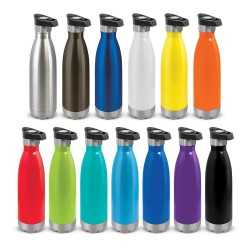 branded Mirage Vacuum Bottle - Push Button, from our range of promotional Drink Bottles - Metal