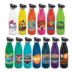 branded Mirage Powder Coated Vacuum Bottle - Push Button Lid, from our range of promotional Drink Bottles - Metal