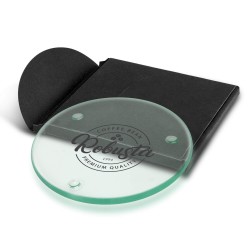 branded Venice Single Glass Coaster - Round, from our range of promotional Coasters