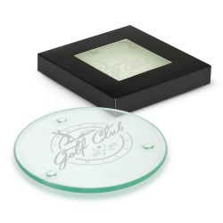branded Venice Glass Coaster Set of 2 - Round, from our range of promotional Coasters