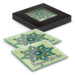 branded Venice Glass Coaster Set of 2 Square - Full Colour, from our range of promotional Coasters