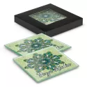 branded Venice Glass Coaster Set of 2 Square - Full Colour, from our range of promotional Coasters