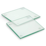 branded Venice Glass Coaster Set of 2 Square - Full Colour, from our range of promotional Coasters
