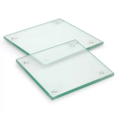 branded Venice Glass Coaster Set of 2 Square - Full Colour, from our range of promotional Coasters