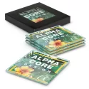 branded Venice Glass Coaster Set of 4 Square - Full Colour, from our range of promotional Coasters